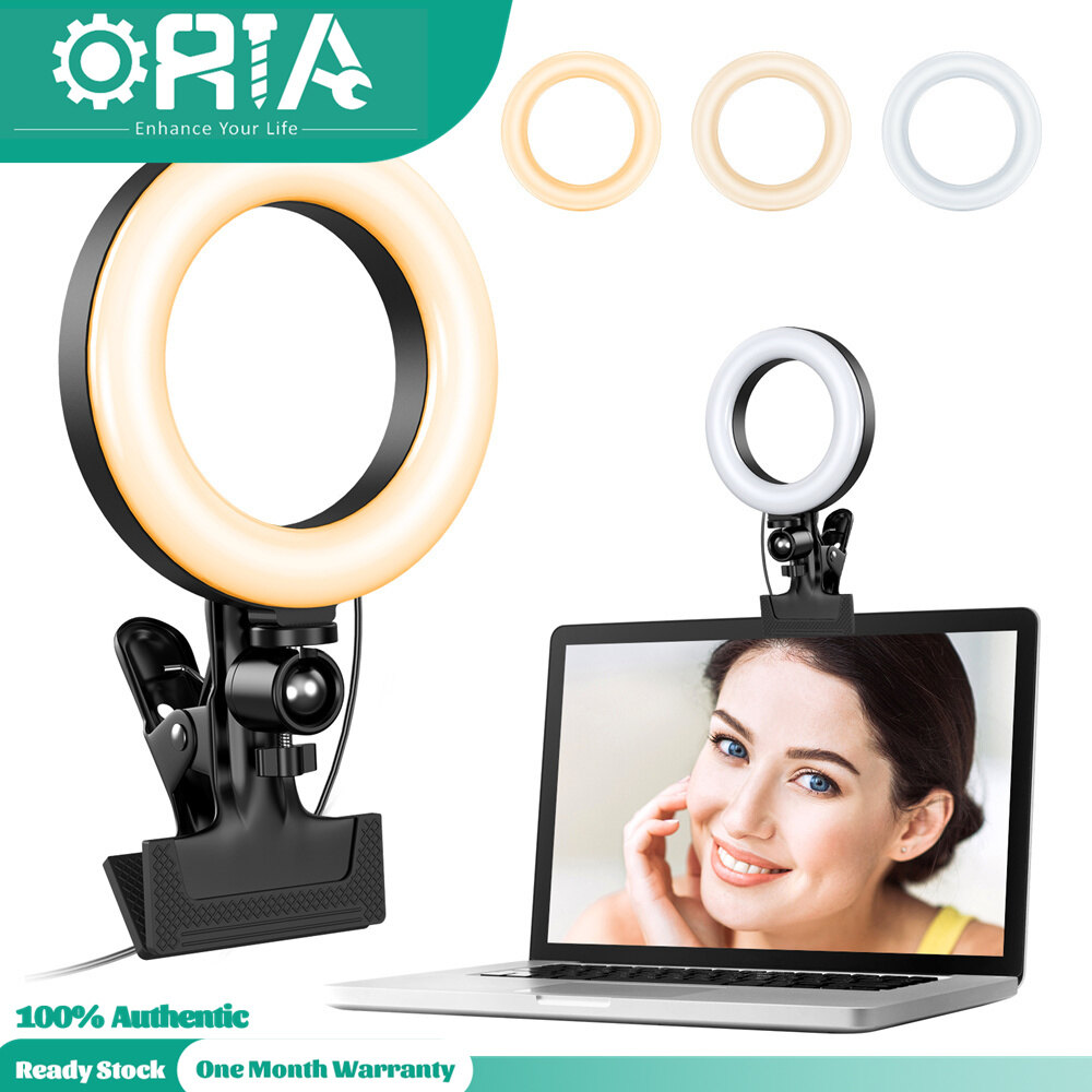 Oria Ảnh Tự Sướng Đèn LED Camera, Clip-On Điện Thoại Di Động Điền Vào-Ánh Sáng Với 20 LED, Có Thể Sạc Lại Đèn Vòng Tròn Cho Đèn Camera, Phổ On-Máy Ảnh Đèn Quay Video Cho IPone, Samsung, Huawei & Điện Thoại Thông Minh Khác