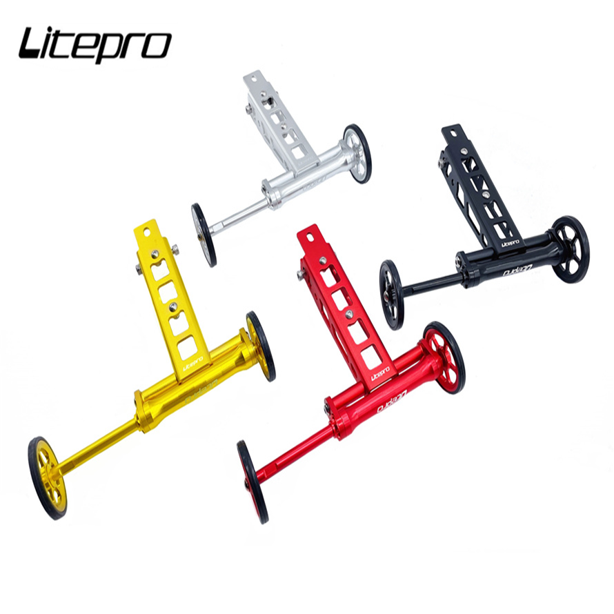 Litepro gấp xe đạp Cần Câu Thu gọn dễ dàng bánh xe Giá đỡ chai nước gắn chủ đẩy bánh xe đậu xe khung cho Birdy 1/2/3 xe đạp