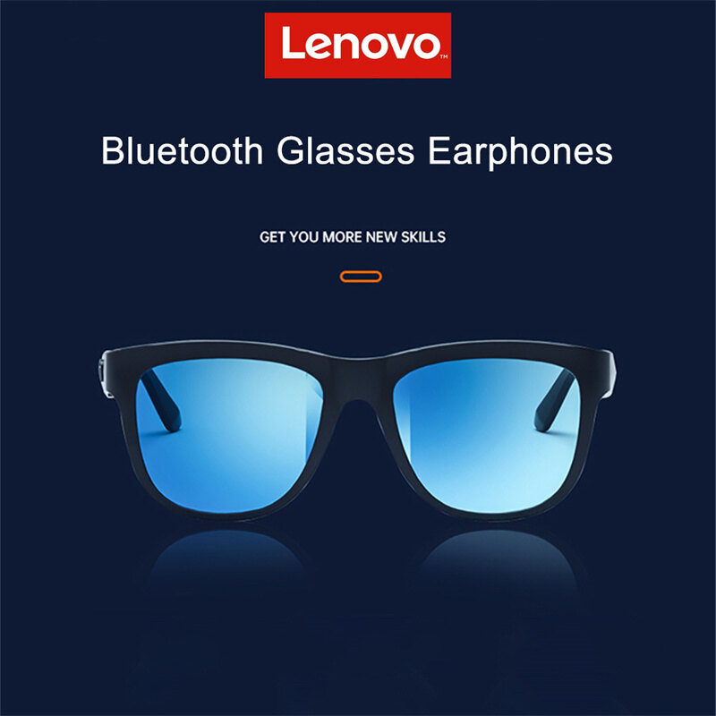 Lenovo Lecoo C8 Earphone Wireless Bluetooth 5.0 Glasses Headphones Light Weight Sunglasses Headset Outdoor Sports Music Earbuds ราคา 843 บาท*ส่งฟรี