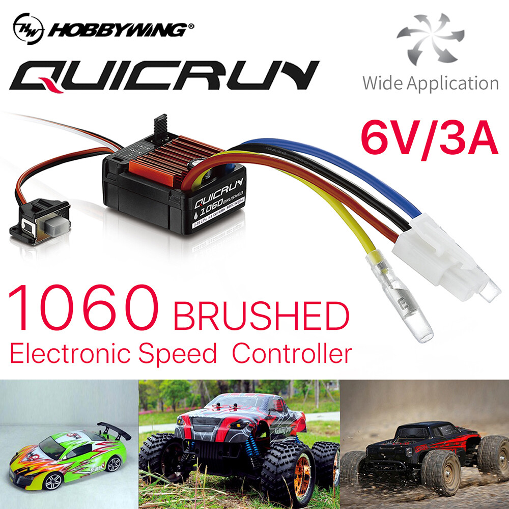 Sở thích chính hãng bộ điều khiển tốc độ điện tử chải lông quicrun 1060 60a esc cho xe điều khiển từ xa 1:10 chống nước cho xe điều khiển từ xa