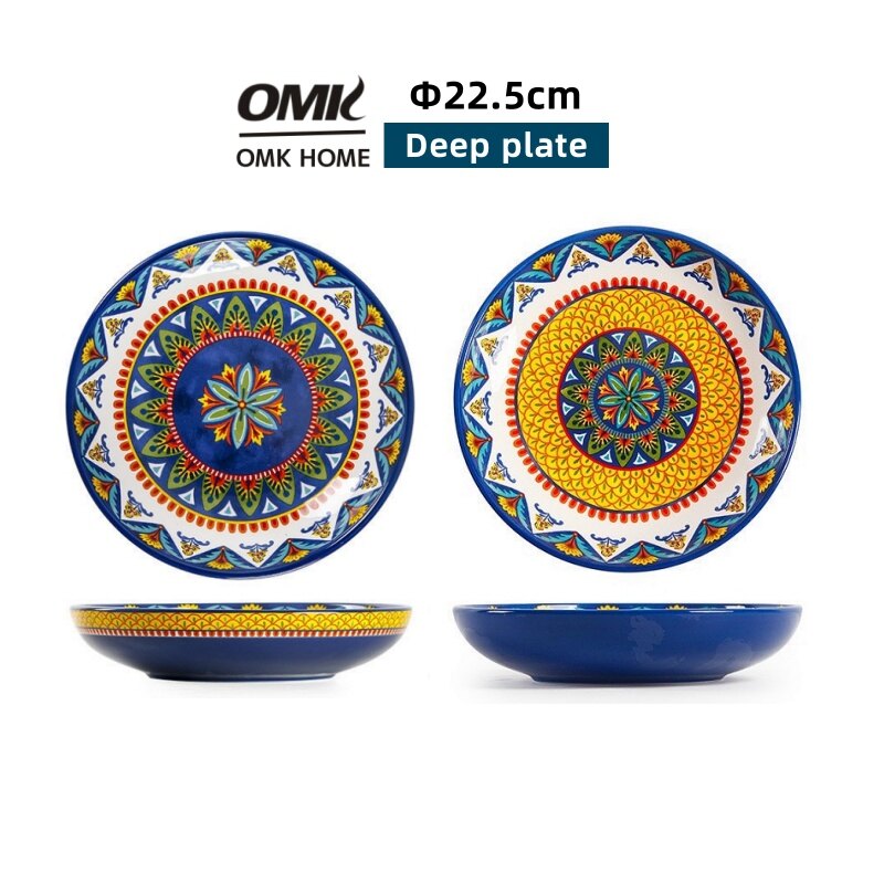OMK Havana series Ceramic 9 inch deep plate Salad bowl ราคา 486 บาท*ส่งฟรี
