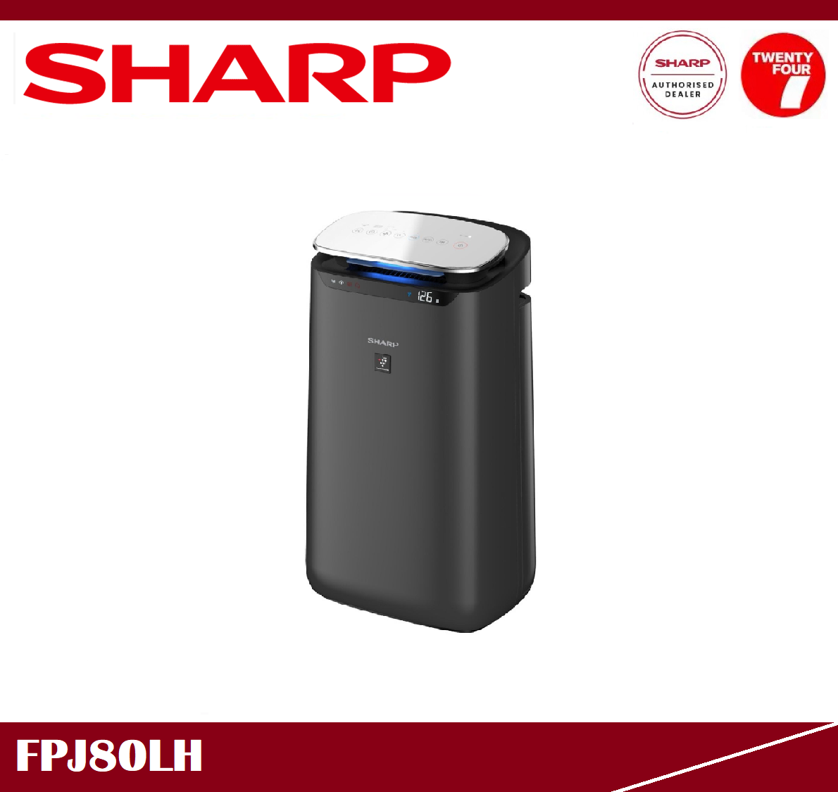 SHARP 62m² Plasmacluster Technology Air Purifier FPJ80LH