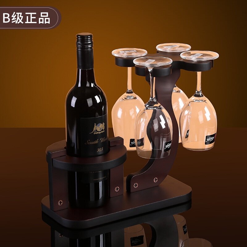 Giá rượu vang đỏ tối giản hiện đại sáng tạo kiểu bắc âu giá rượu vang đỏ bằng gỗ nguyên miếng trang trí giá rượu vang đỏ phòng khách giá treo cốc