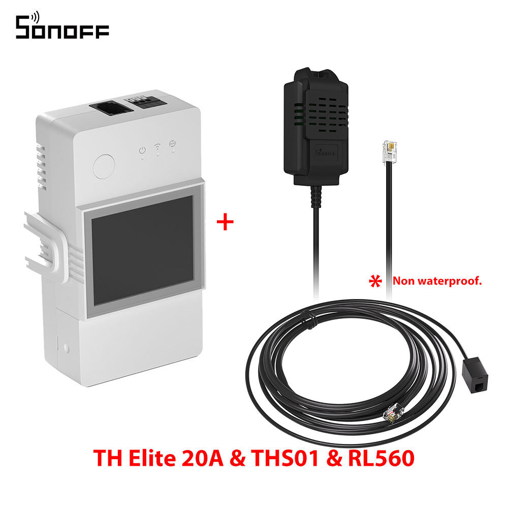 SONOFF TH Elite Với Bộ Cảm Biến THS01 Công Tắc Giám Sát Nhiệt Độ Và Độ Ẩm Thông Minh Công Tắc Thông 