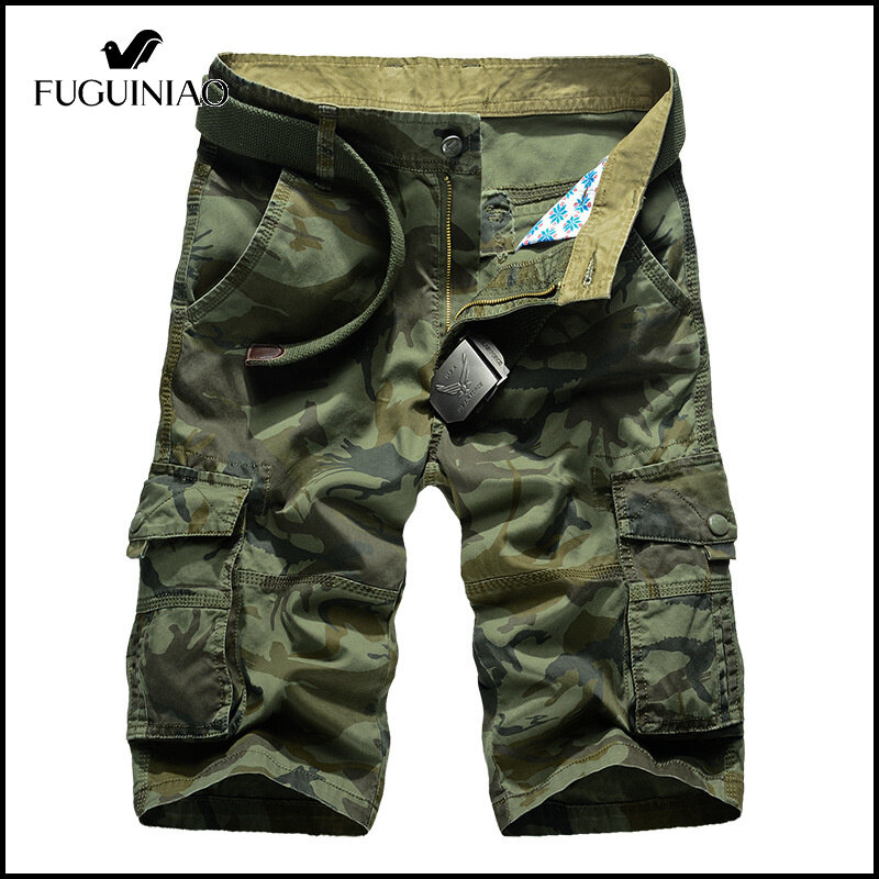 FUGUINIAO Summer Men s Camouflage Pants Men s Work Wear Short Casual Loose