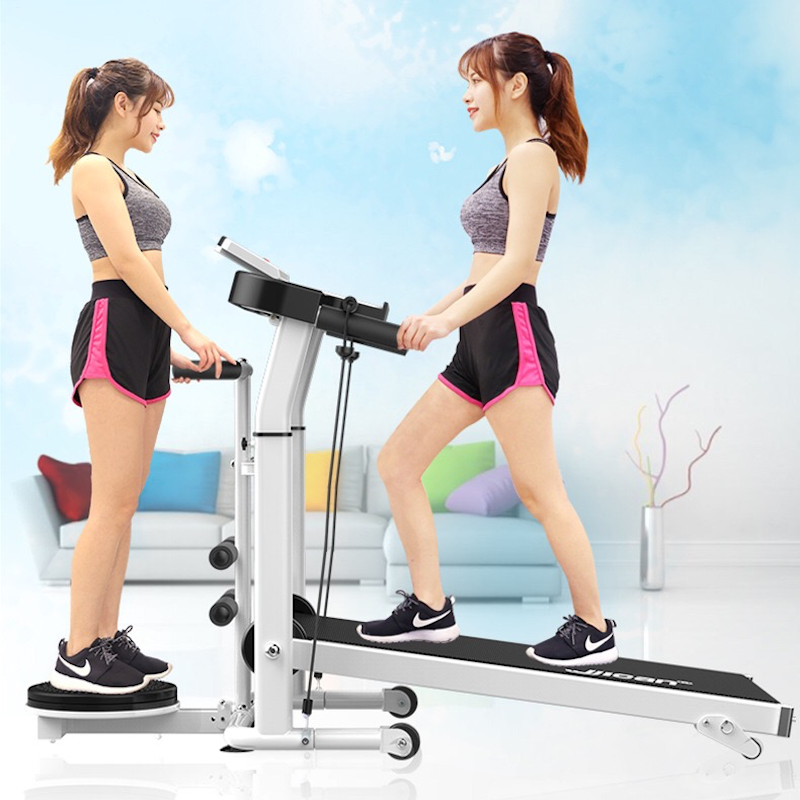 4 in 1 Folding Treadmill Running Jogging Machine Gym Fitness Mechanical Treadmil 
