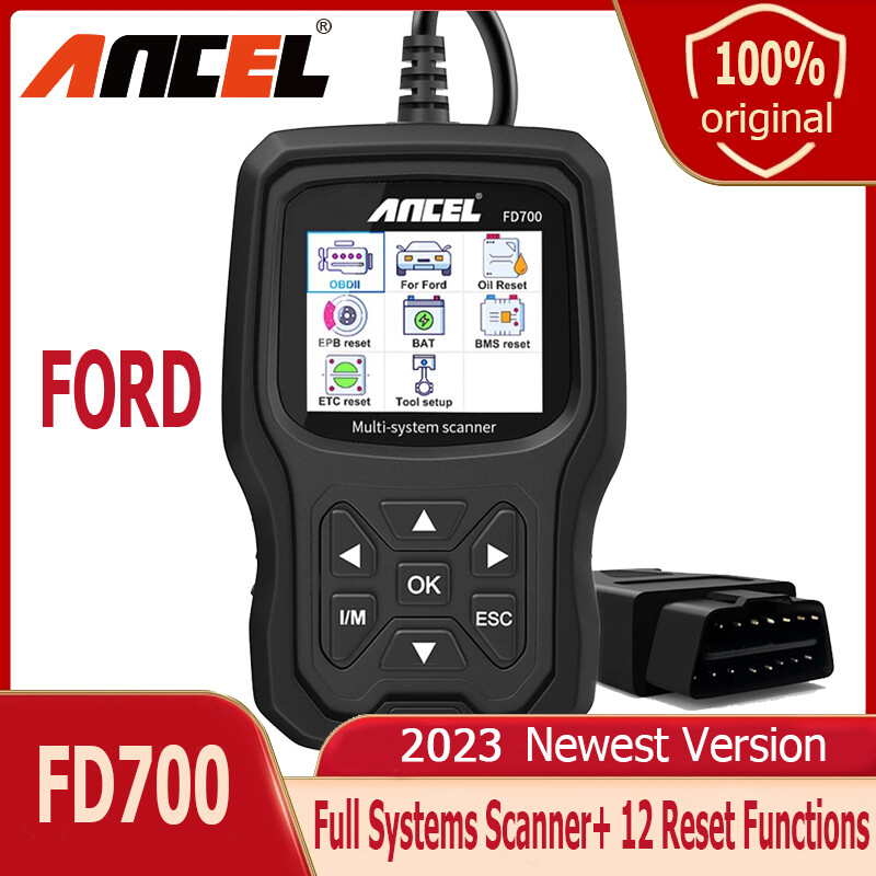 ANCEL FD700 All System OBD2 Scanner for Ford Vehicles Automotive Code Reader with SRS SAS Calibration TPMS ETC EPB BMS DPF Regen Oil Reset EOBD ODB2 Car Diagnostic Scan Tool ราคา 3,400 บาท*ส่งฟรี