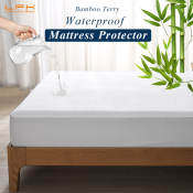 Bamboo Waterproof Mattress Protector - Breathable Deep Pocket Cover