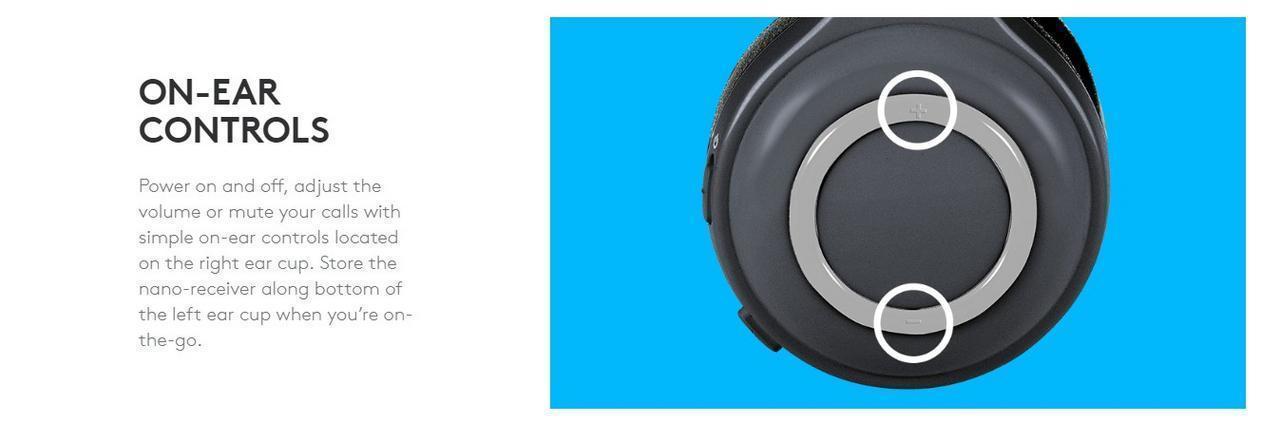 Logitech H600 Wireless 2.4GHz Headset with Noise Canceling Mic Foldable 14 54466bb670f7aa5c2b71df74c0be106b