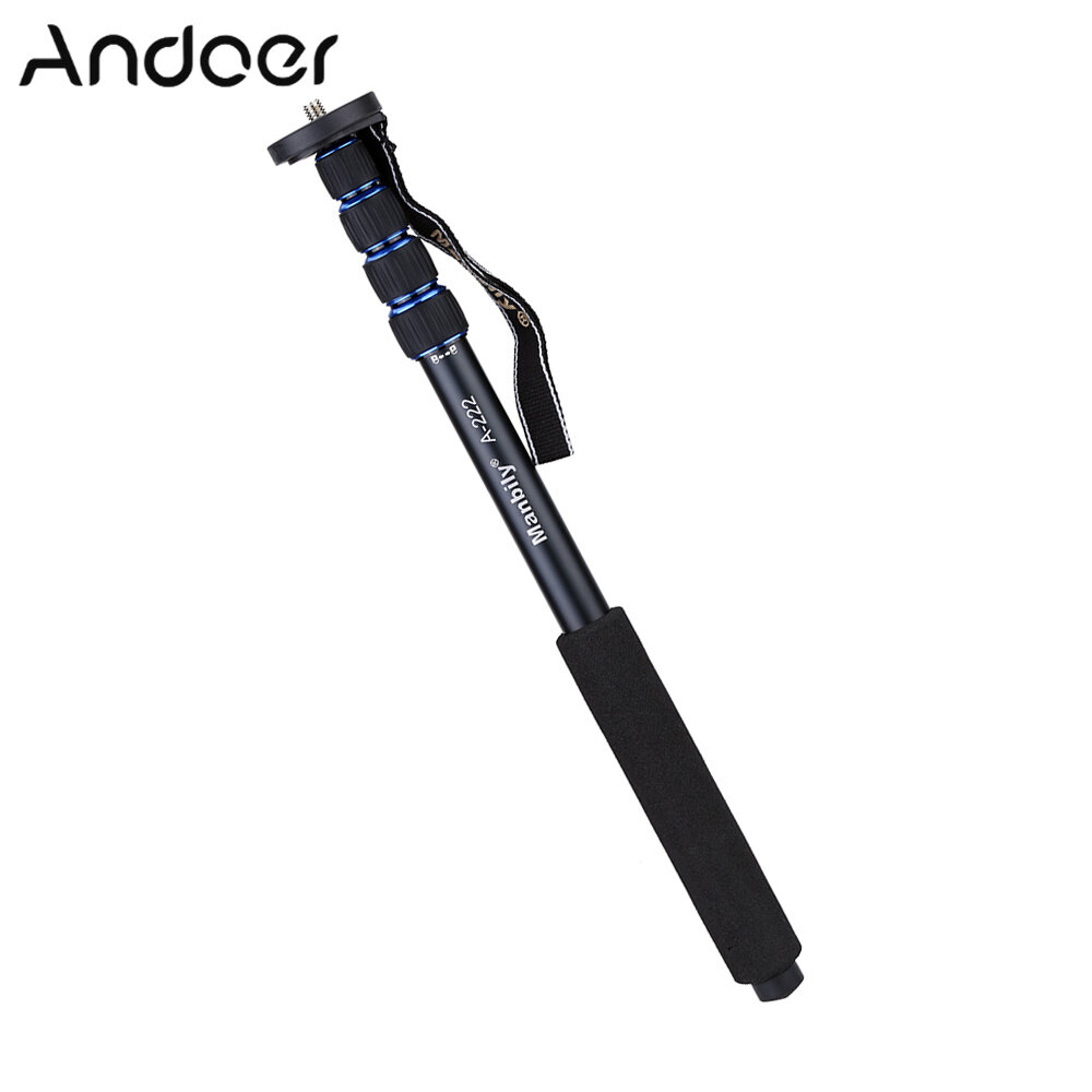 Telescopic Adjustable Portable Aluminium Alloy Photography DSLR Camera Camcorder Monopod Unipod Pole Walking Stick for Nikon Canon Pentax Olympus Elders
