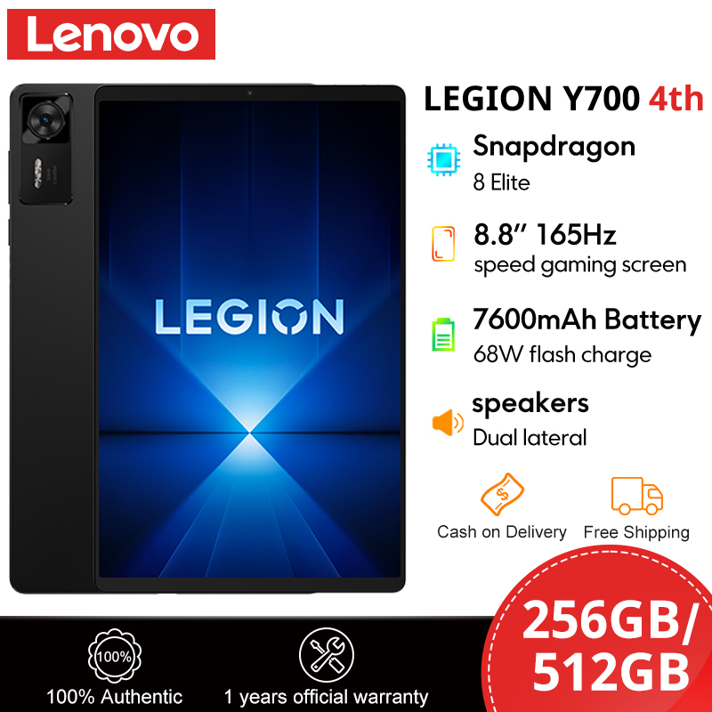 Lenovo Legion Y700 4th/2026 Gaming Tab 3K 408PPI Snapdragon 8 Elite Gaming Tablet Dual X-axis Motor 8.8" Display 165Hz 7600mAh Snapdragon 8 Extremely Edition Chinese version
