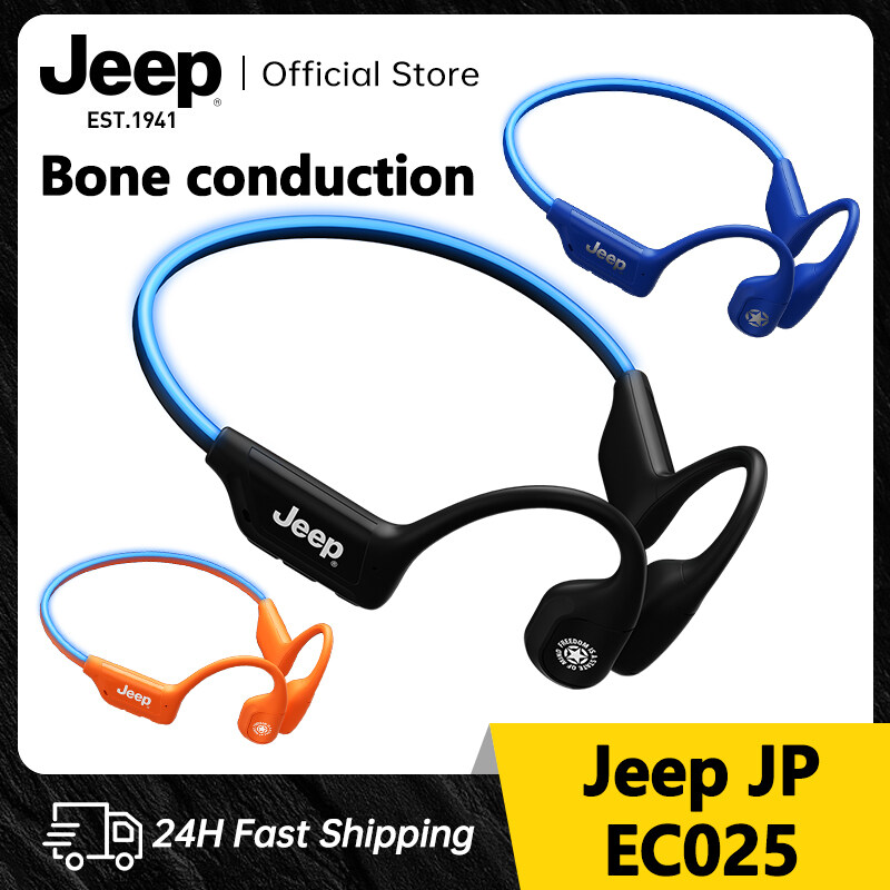 Jeep ec025 siêu nhẹ tai nghe truyền âm qua xương cao cấp mở tai bluetooth không dây 5.4 tai nghe thể thao được xây dựng trong bộ nhớ 16G, IPX8 Tai nghe không dây chống thấm nước không thấm nước để chạy, phòng tập thể dục, đi bộ đường dài, đi xe đạp, bơi l