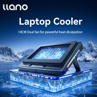 Llano V22 Laptop Cooler USB Charging with RGB Light for 13.3-17.3 inch Gaming Laptop Laptops 7-height Adjustable Laptop Cooling Stand Rapid Cooling