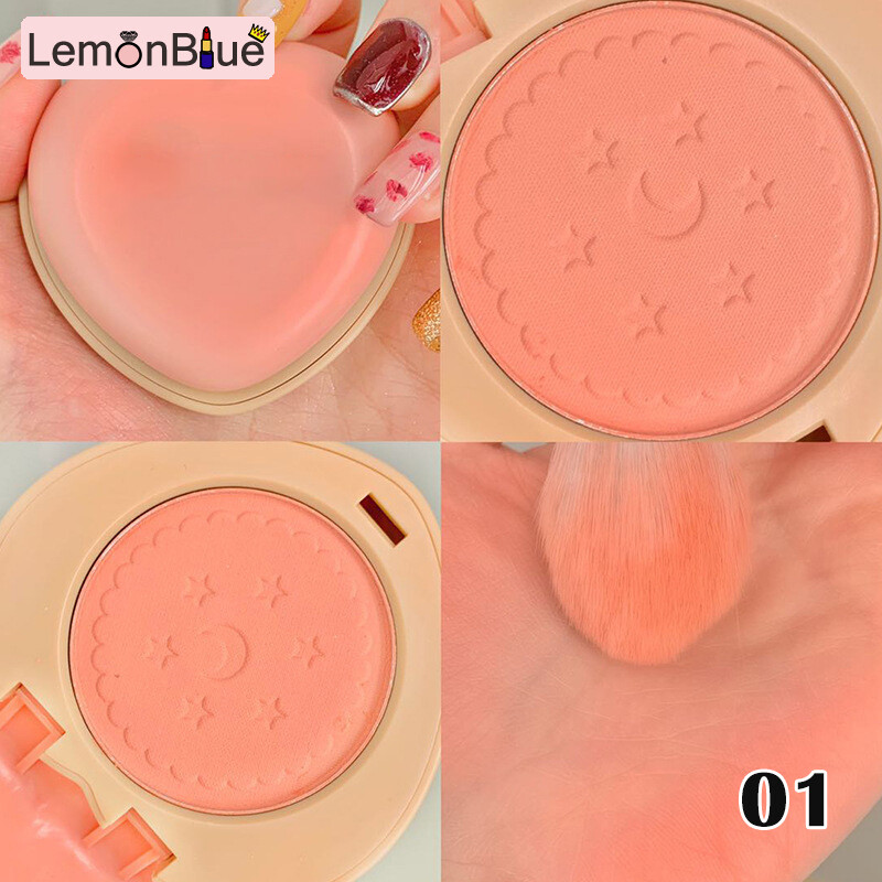 Gambar LemonBlue Portable Matte Fine Shimmers Rouge Blush Nature Brighten Skin Colour Facial Facial Makeup Portable Matte Fine Shimmers Rouge Blush Nature Brighten Skin Colour