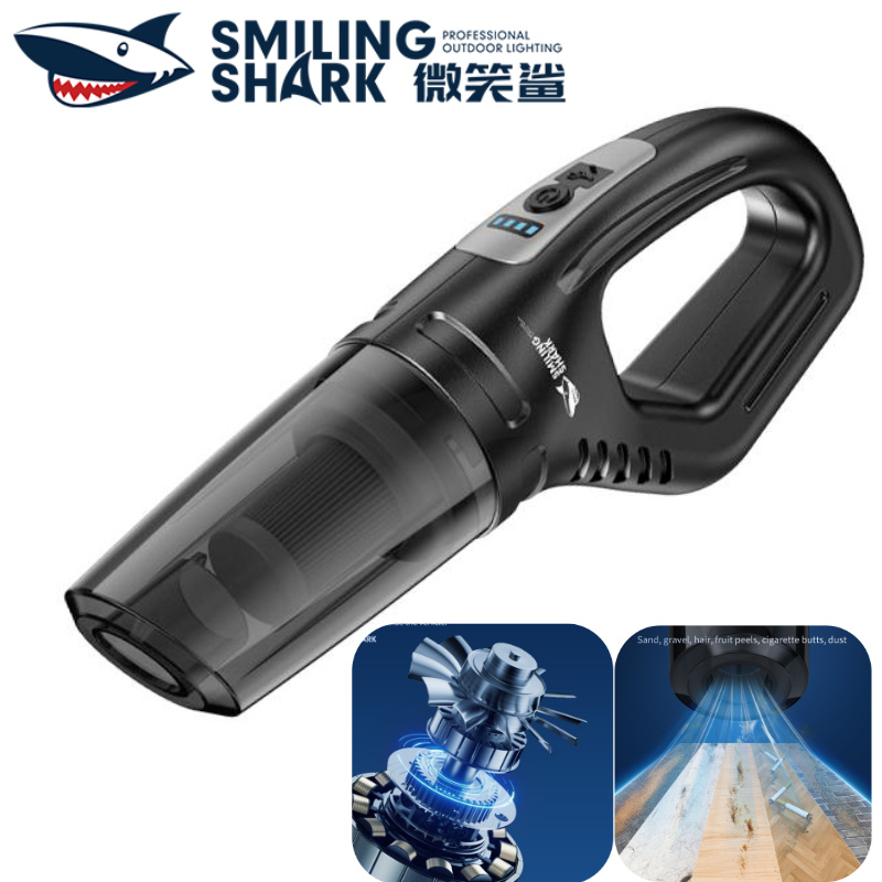 Nụ Cười Cá Mập Máy hút bụi mini Di Động Trong Xe chân không mạnh mẽ Sạch Hơn 2 + 1 Hút Headtype-C Có Thể Sạc Lại Có Thể Tháo Rời Làm Sạch Đặc Biệt Để Làm Sạch Bụi xcq011