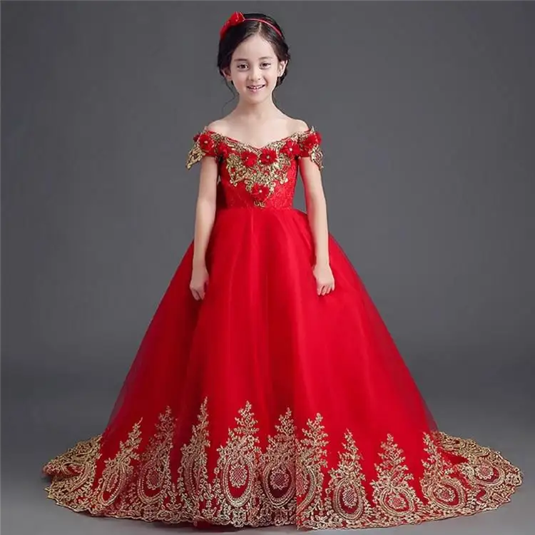red long gown for kids