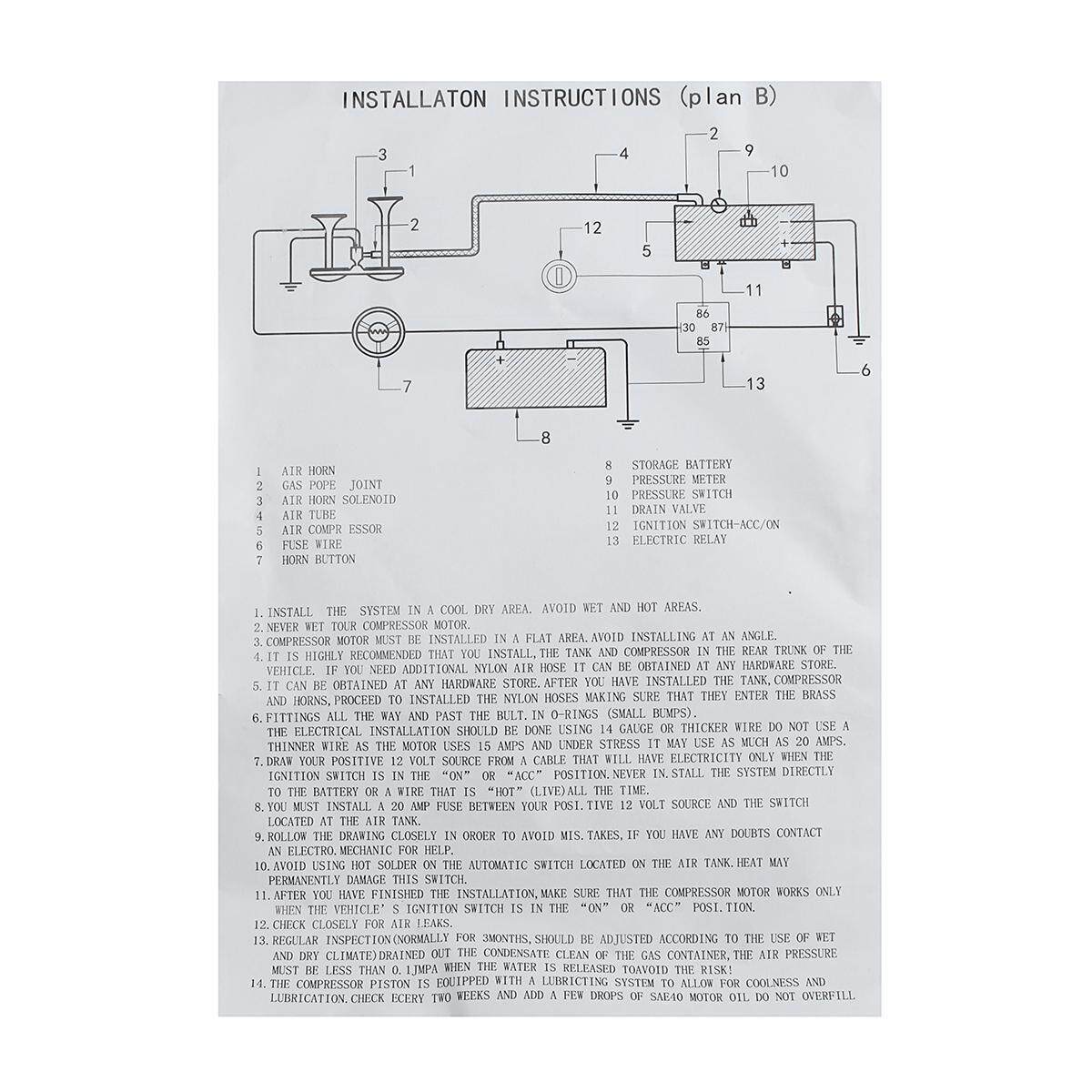 Wiring Diagram For Air Horn - Complete Wiring Schemas