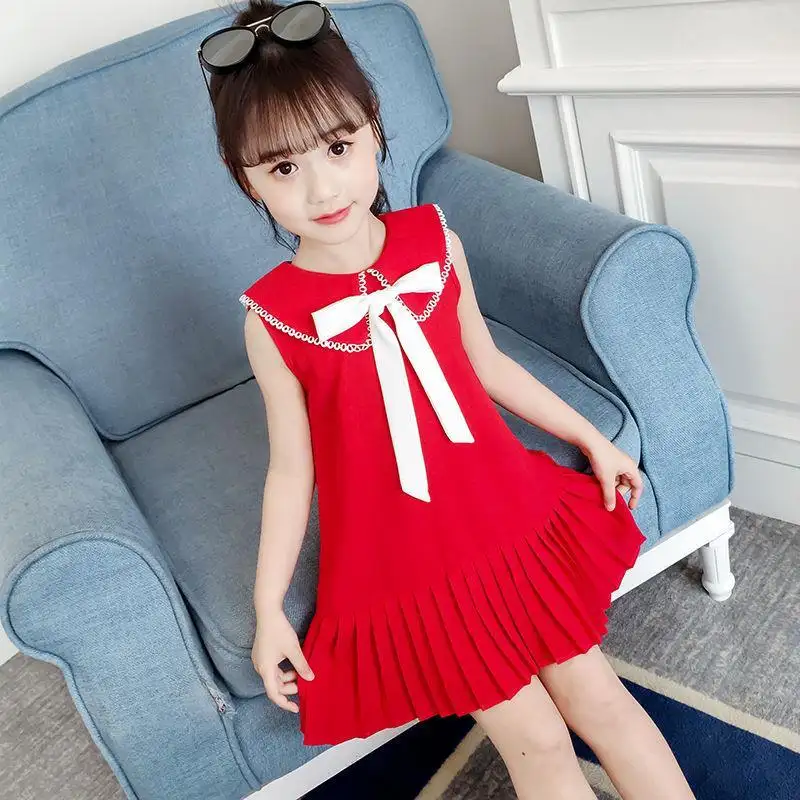 girls red summer dress