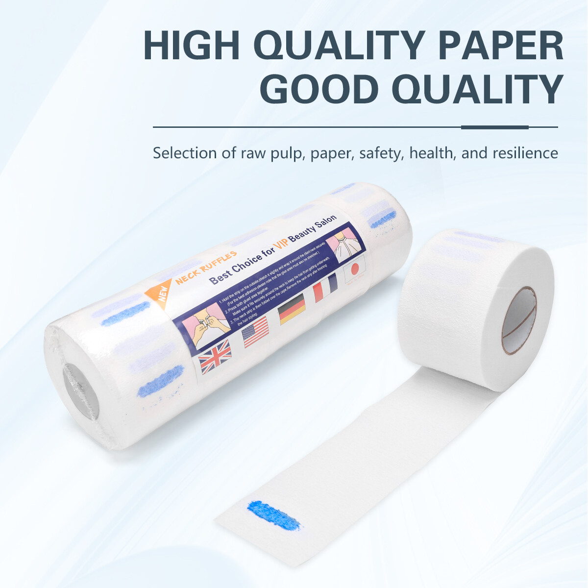 Giấy quấn cổ cho thợ cắt tóc 5 cái/bộ giấy cuộn cắt tóc dùng một lần phụ kiện salon chuyên nghiệp