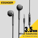 Tai Nghe Bass ESSAGER S320 Tai Nghe Có Dây Trong Tai 3.5MM, Tai Nghe HIFI Có MIC Dành Cho Điện Thoại Xiaomi Samsung Vivo Oppo Huawei