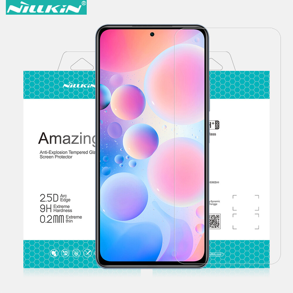 Nillkin Phim kính cường lực 0.2mm cho Xiaomi Poco F3 Redmi K40 Pro+ K40s Poco F4 5G K50 Pro K50 Ultra 12T Pro chống chói 9H Độ cứng miếng bảo vệ màn hình H + Pro Series
