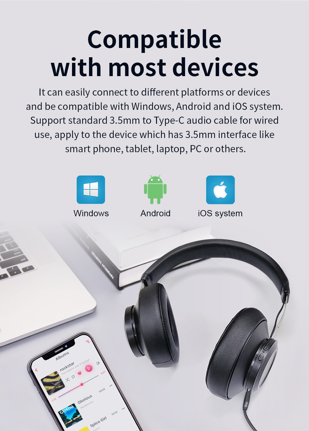 Bluedio BT5 Wireless Bluetooth 5.0 Headphone with 57MM Driver and 15-20 ...