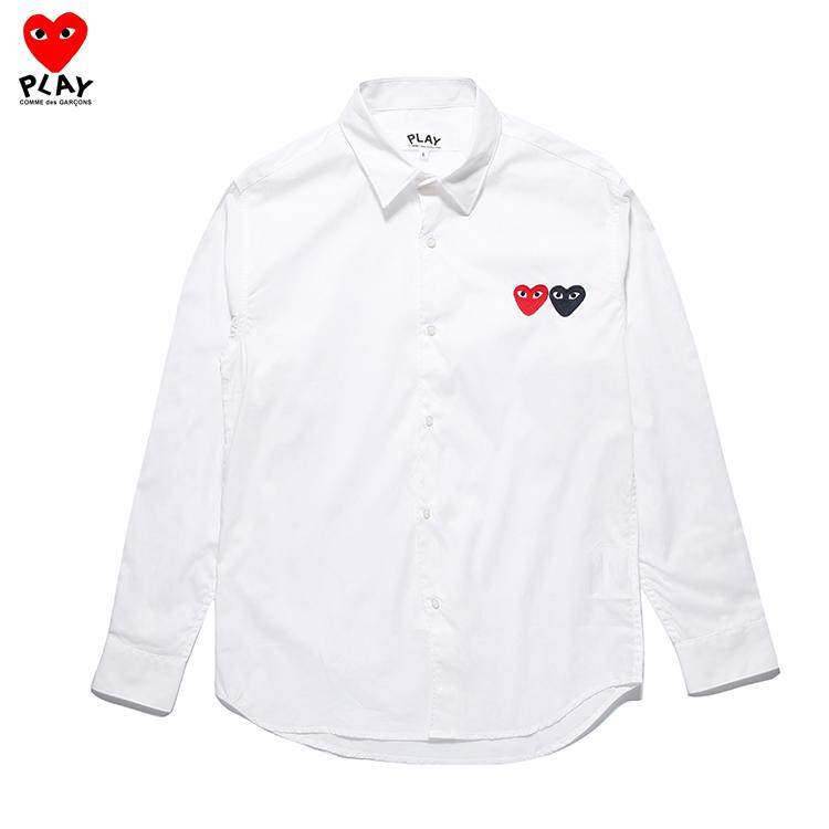 cdg long sleeve white