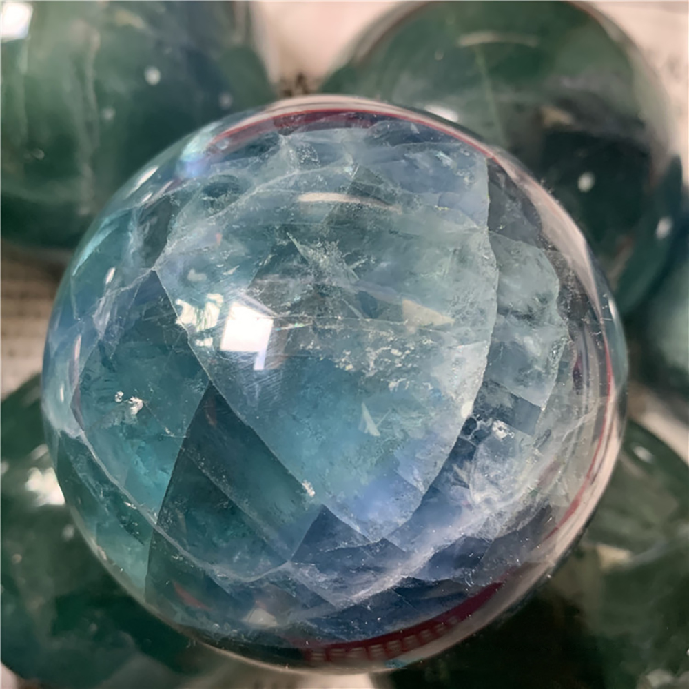 Quả cầu pha lê fluorite quả cầu thạch anh khoáng và đá tự nhiên trang trí nhà cửa