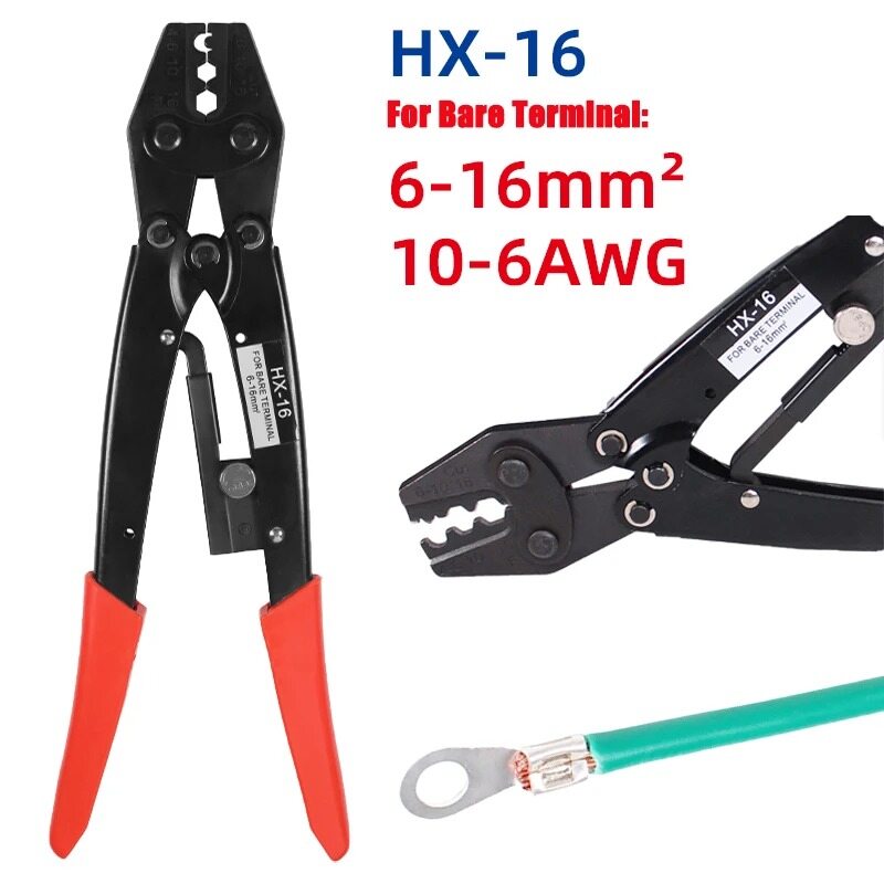 1 chiếc cần siết hai đầu kìm uốn thiết bị đầu cuối crimper 6-16mm uốn kìm đầu nối dây điện công cụ điện Brass cho trần thiết bị đầu cuối