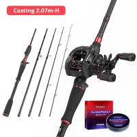 KastKing Portable Fishing Reel Rod Combo Brutus Lure Fishing Rod and Brutus Baitcasting Reel Set Fishing Tackle
