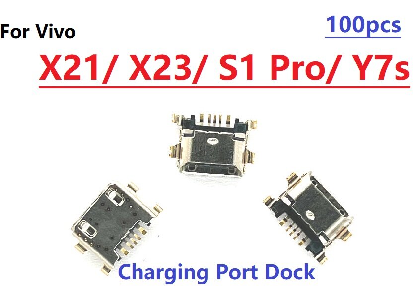 Micro usb đầu nối cổng sạc giắc sạc ổ cắm phích cắm dock cho vivo x21 x23 s1 pro y7s
