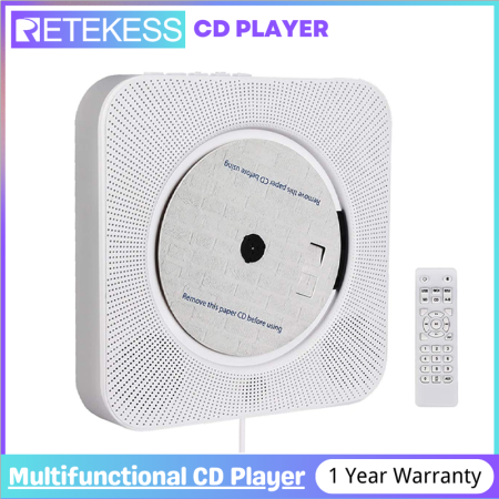 Retekess CD Player with Bluetooth and Remote Control