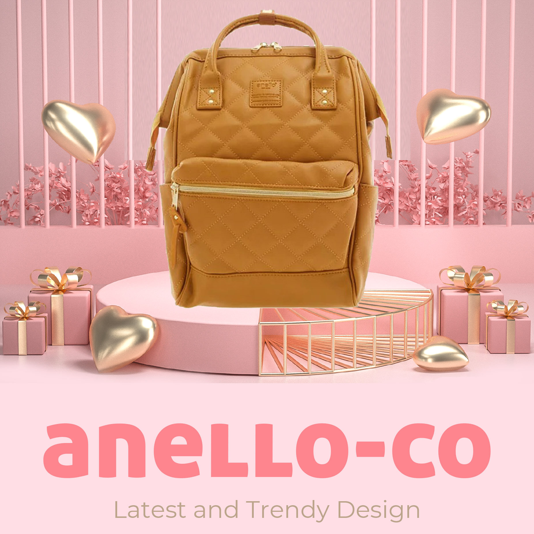 anello bag peach