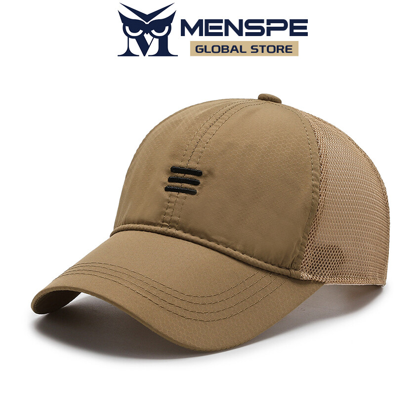 MENSPE Baseball Cap Men’s Summer Baseball Cap Outdoor Ultra-thin Sun Hat Half Mesh Splicing Breathable Baseball Cap Quick Dry Baseball Cap Fashion Sun Protection Hat Adjustable Hat Outdoor Sports Workout