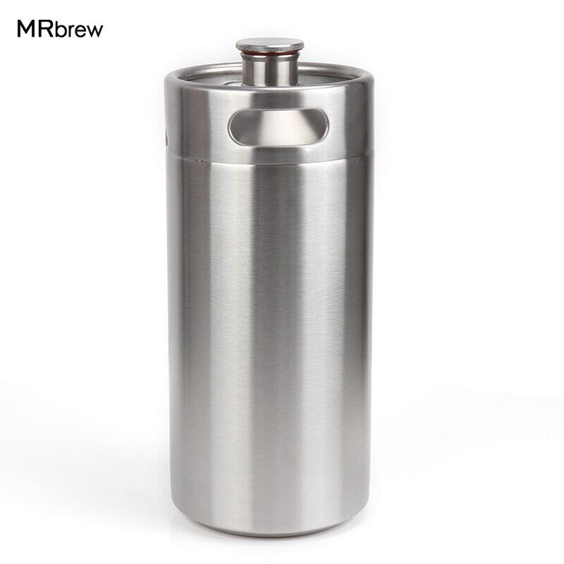 Gambar Growler De Acero Inoxidable De 128Oz Y 3.6L, Mini Barril Irrompible De 1 Galón De Alta Calidad, Barril Casero Para Barra De Cerveza