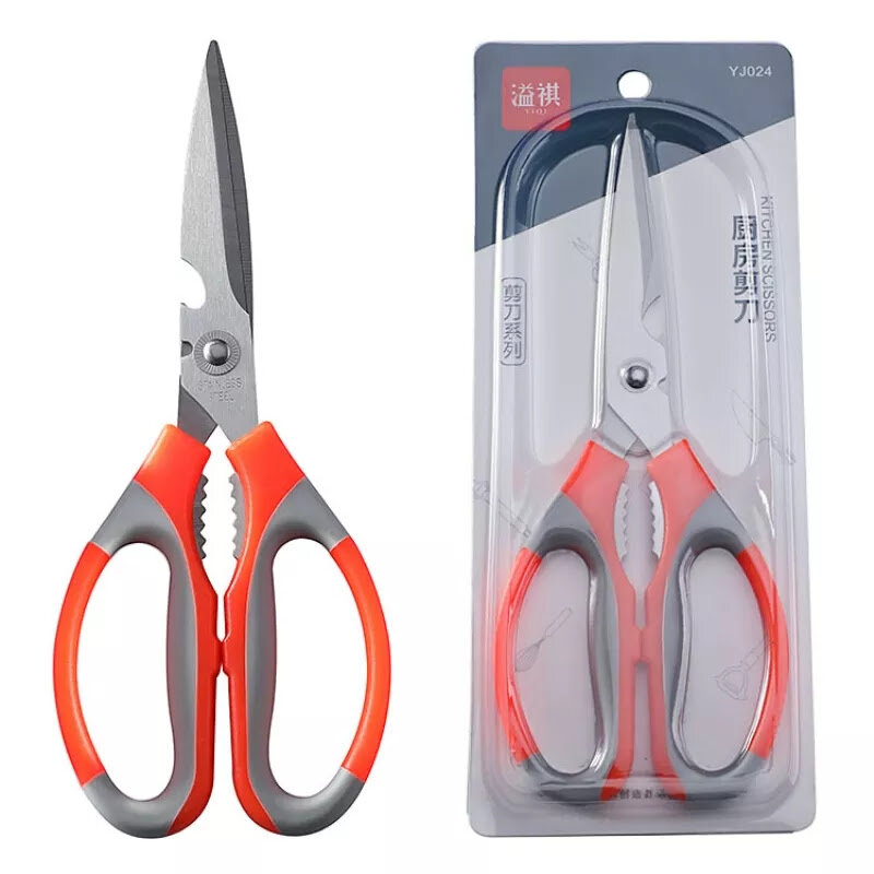 Gambar Multifunctional stainless steel household kitchen scissors chicken bone scissors barbecue strong kitchen scissors food s