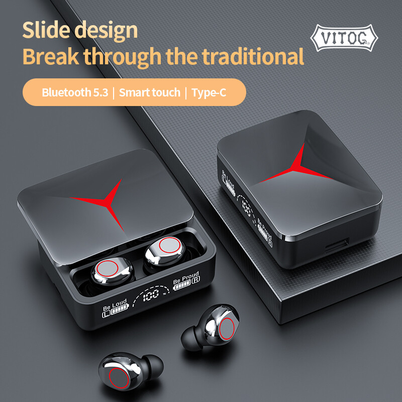 VITOG TWS Bluetooth 5.0 Earphones Wireless Headphones 9D Stereo Sports Waterproof Earbuds Headsets With Dual Mic ราคา 169 บาท*ส่งฟรี