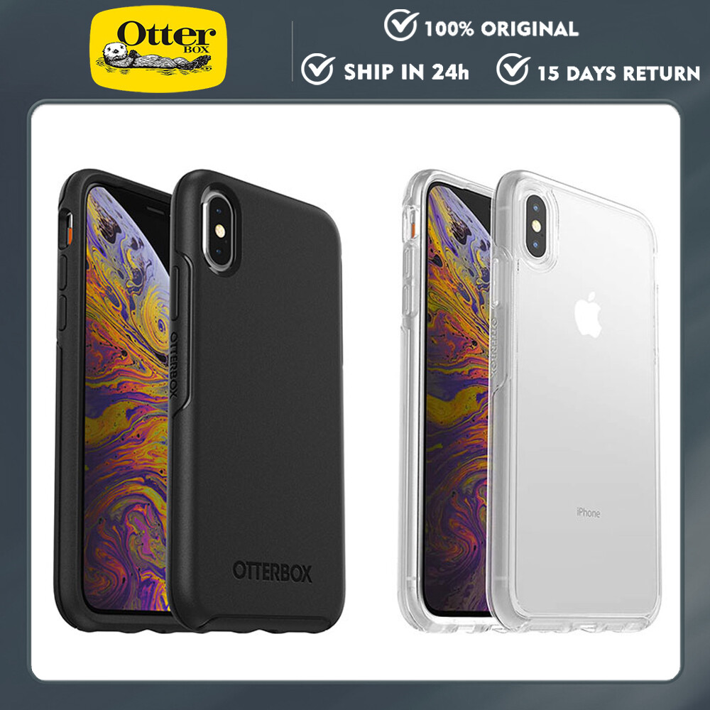 Ốp lưng dòng đối xứng OtterBox cho Iphone XR / iPhone x/iPhone XS Max đen trong suốt vỏ điện thoại | Chính hãng