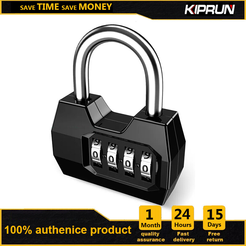 KIPRUN Combination Lock, 4 Digit Padlock, Waterproof Gate Lock for School, Employee, Gym & Sports Locker, Case, Toolbox