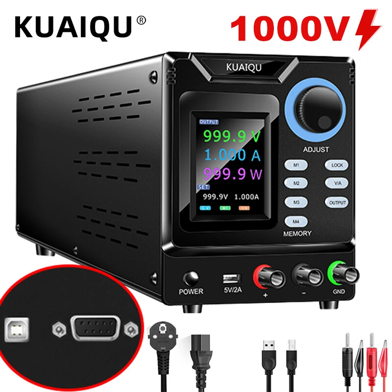 KUAIQU RS232/USB Programmable DC Power Supply Adjustable 1000V 400V 300V 200V 600V1A 30V 10A Memory Storage, Output, Software PC Giá 4,480,399 Đồng*Miễn phí vận chuyển