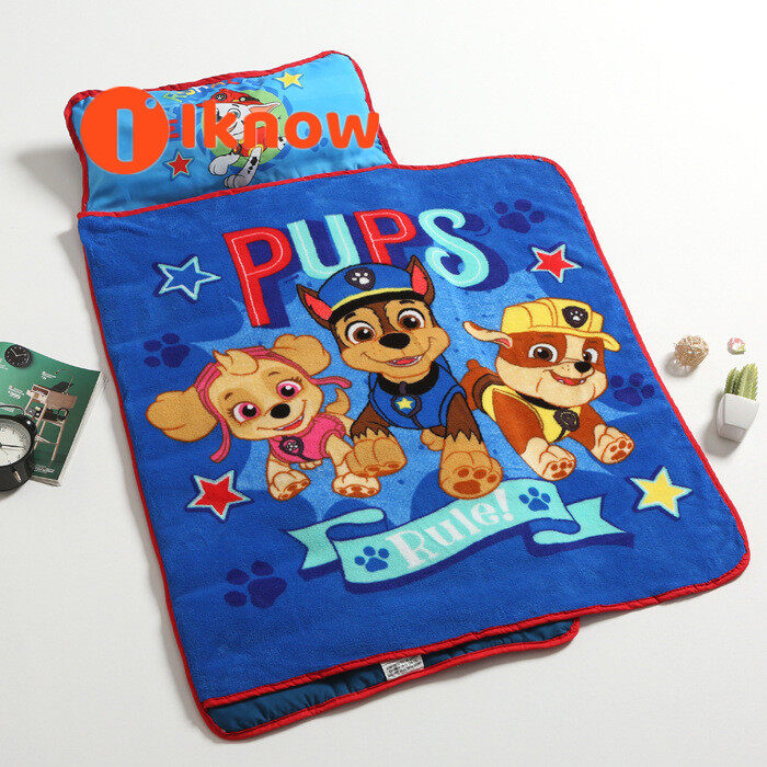 I know Paw Patrol Kindergarten nap mat, coral fleece blanket, all-in-one portable sleeping bag