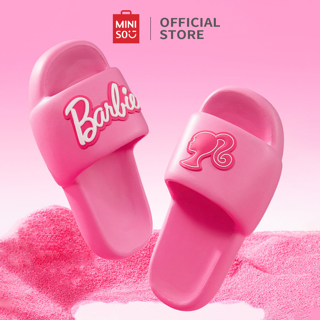 Miniso Barbie Bathroom Slippers Women Fashion House Slippers