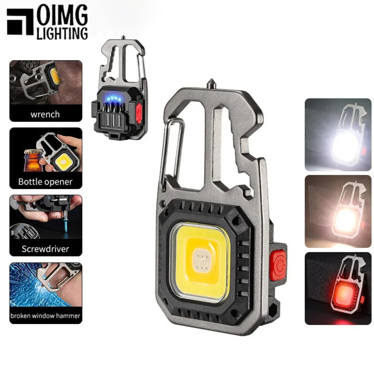 Portable Flashlight Keychain Light 1000 Lumens Bright and Rechargeable Small LED Keychain Flashlight with 7 Modes Mini Pocket ราคา 231 บาท*ส่งฟรี