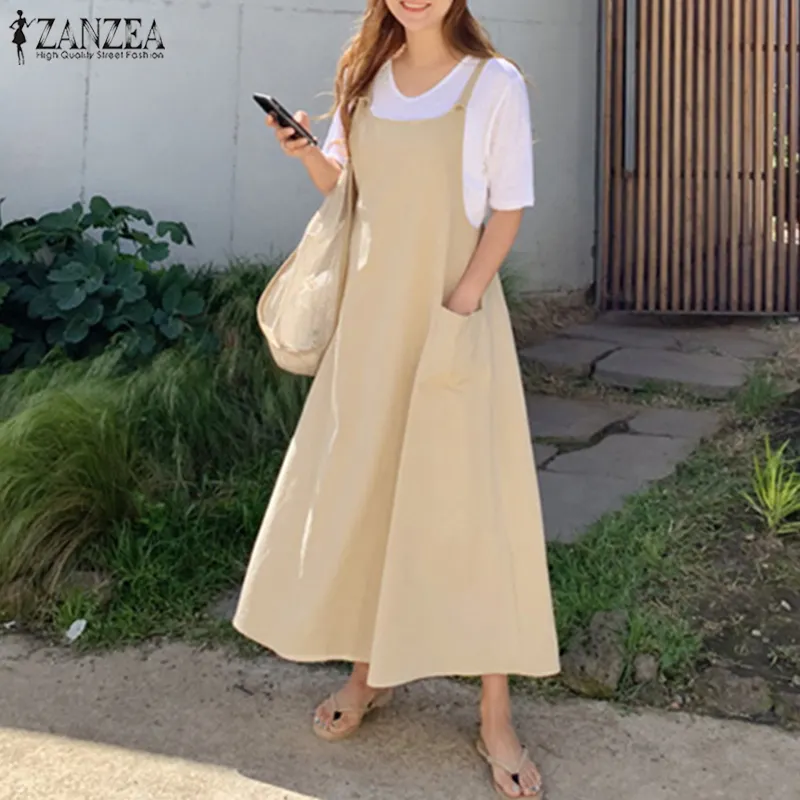 khaki overall skirt