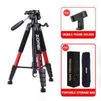 Zomei Q120/Q188 Camera tripod Aluminum Alloy Tripod with 3-Way Pan Tilt Head up to 5kg/8kg Load Capacity for Video and Photo DSLR Cameras maximum height 74inch tripod stand metal tripod for phone portable tripod stand yunteng nikon tripod leg tripod