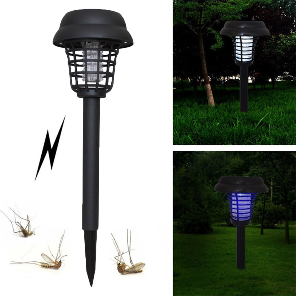 8PCS Solar Powered LED Light Pest Bug Zapper Insect Mosquito Lamp Garden Lawn 