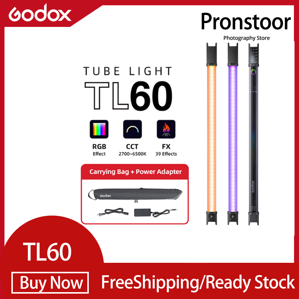 Godox TL60 Pavo Tube Light RGB Color Photography Light Handheld Light Stick with APP Remote Control for Photos Video Movie Vlog ราคา 6,085 บาท*ส่งฟรี
