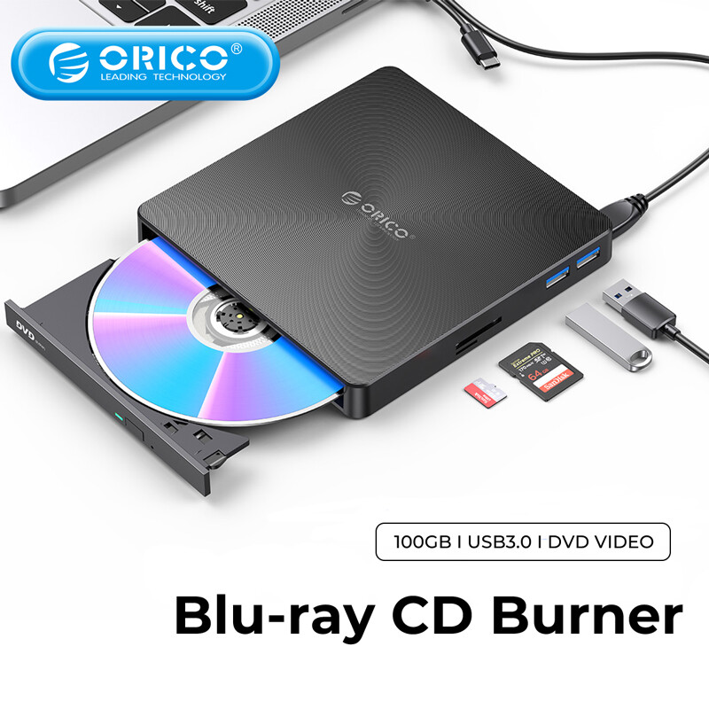 Orico usb3.0 slim ổ đĩa quang ngoài xách tay đầu ghi ổ đọc dvd cho cửa sổ máy tính xách tay pc dvd rw ổ ghi rom