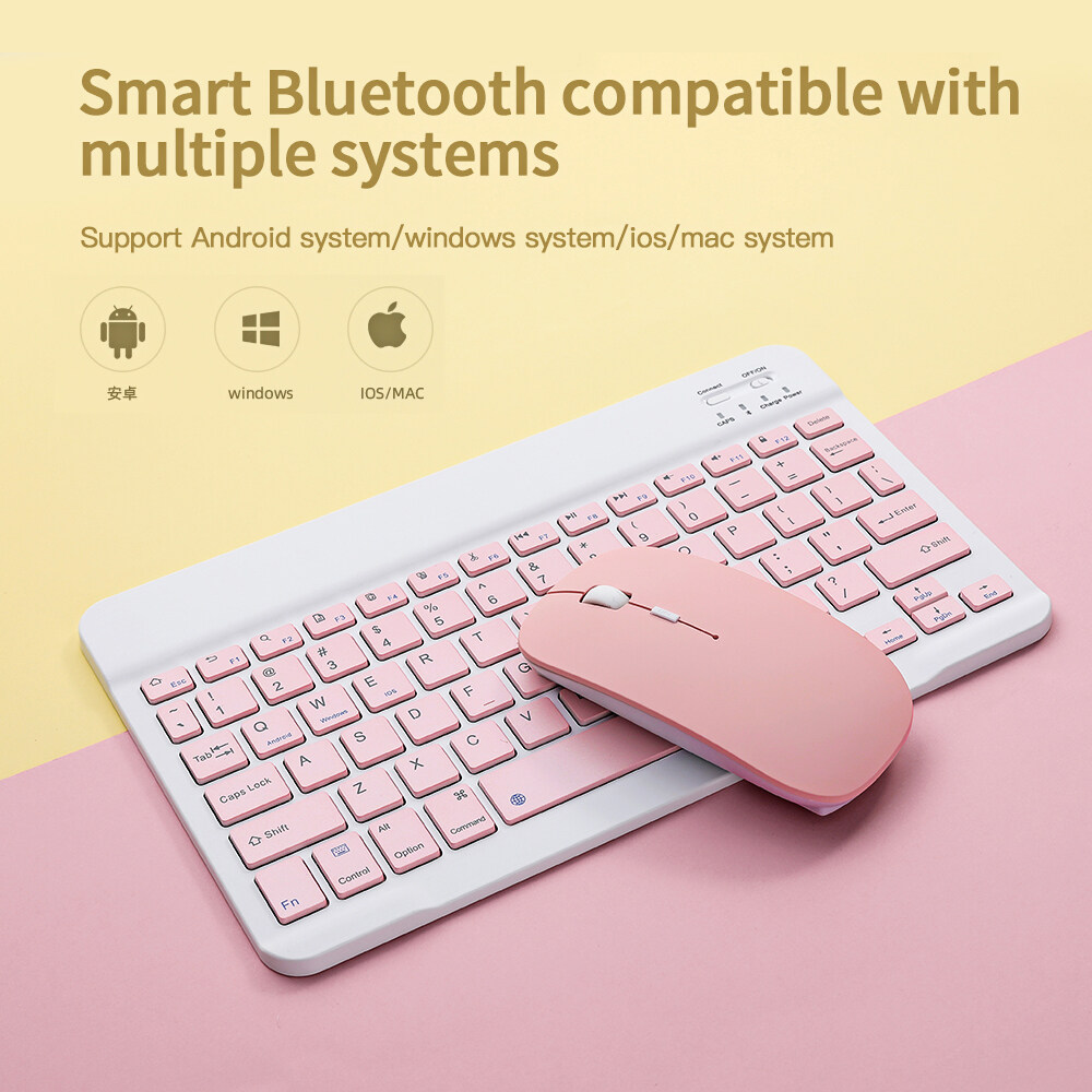 rovtop bàn phím không dây bluetooth thông dụng-bàn phím dành cho windows mac android ios điện thoại ipad máy tính bảng chuột bluetooth bàn phím ipad màu không tiếng ồn nhỏ 10