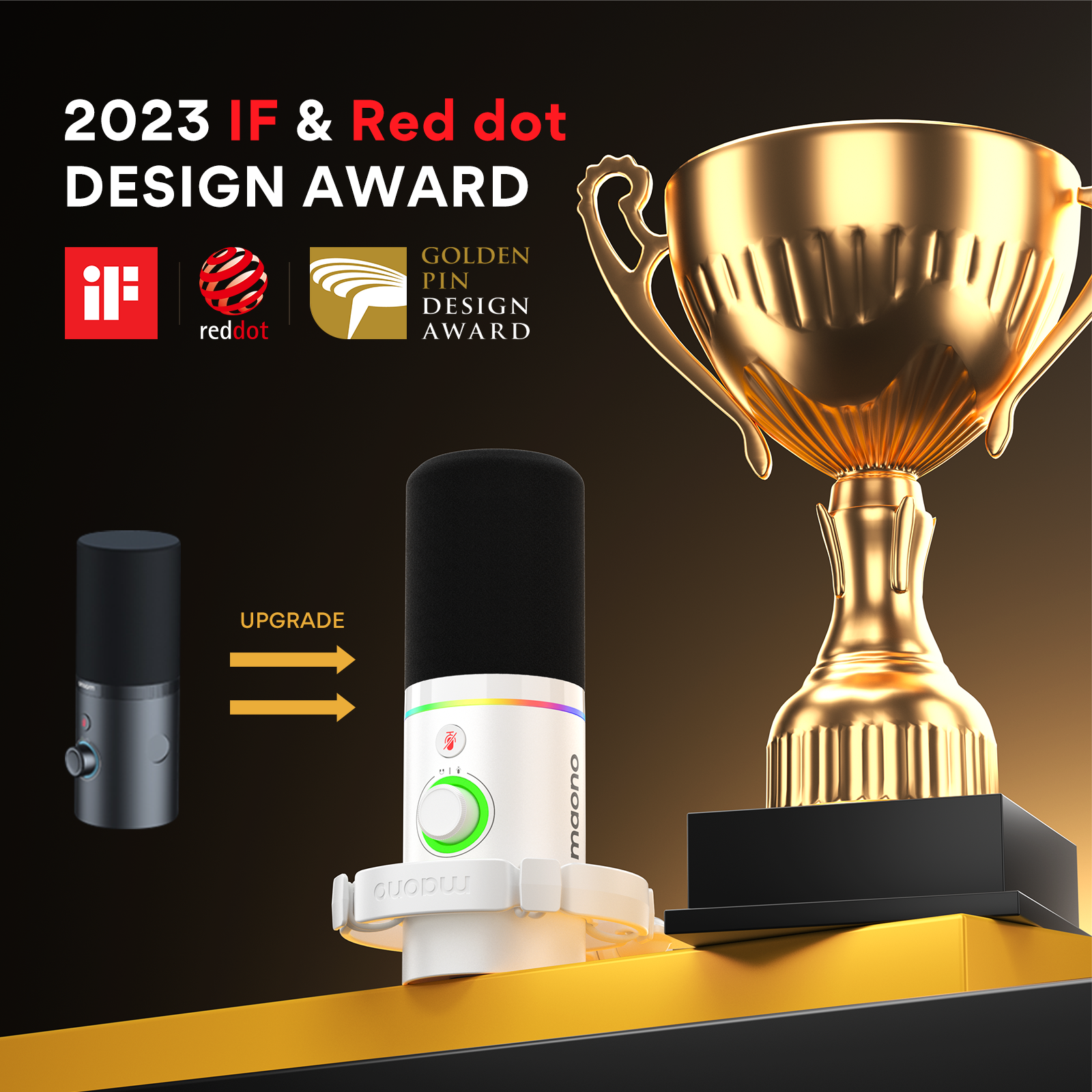 MAONO PD200XS USB คานยื่นวางสินค้าแบรนด์เดิม & XLR ไมโครโฟนไดนามิก,ไฟ RGB,คลิกหนึ่งปิดเสียง,Maono Link ซอฟต์แวร์ APP Contorl ไปยังลดเสียงรบกวนสำหรับพีซี,สตรีมมิ่งไมโครโฟนสำหรับการ์ดเสียงมิกเซอร์,อินเตอร์เฟซเครื่องเสียง,เกม,การบันทึก,พอร์ตประเภท-C ราคา 2,590 บาท*ส่งฟรี